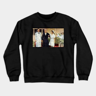 Vintage Science and Medicine, Doctor and Nurse with Elderly Patient Crewneck Sweatshirt